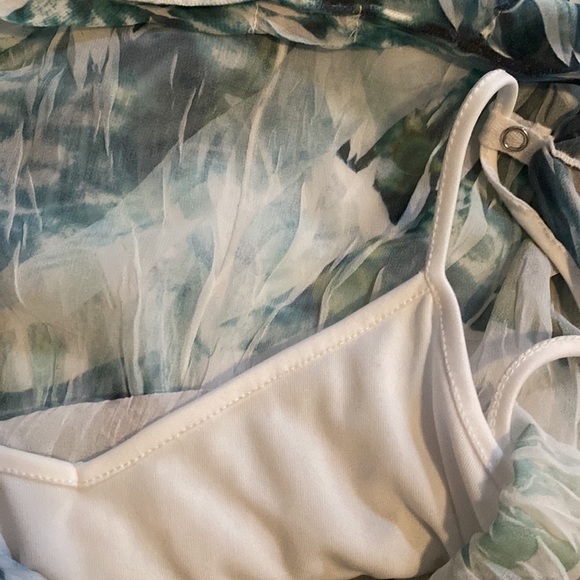 Reba White Sleeveless Bohemian Boho Midi Dress size L - Picture 6 of 10